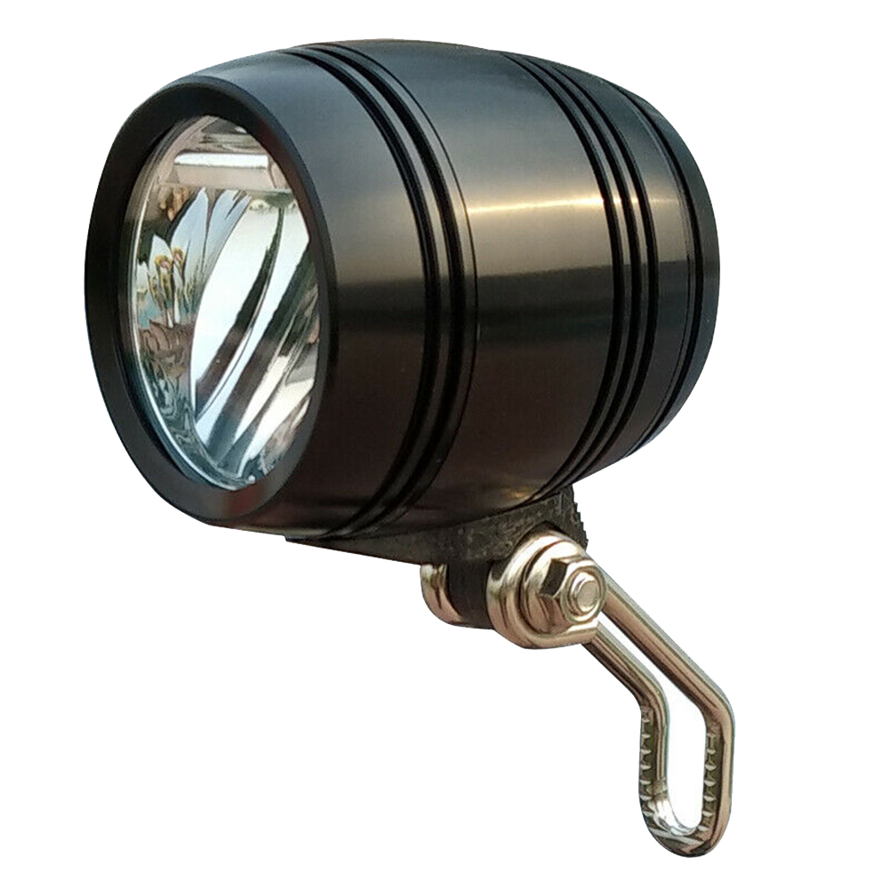 2- i -1 ledet sykkel front lys horn aluminium foringsrør elektrisk scooter frontlykter _wk: Svart