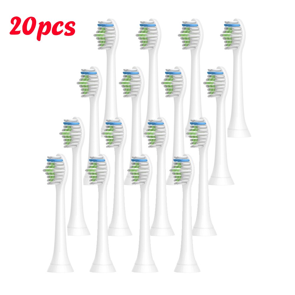Cabezales de cepillo de dientes para HX6511, HX9362, HX6013, HX6063, HX3110, HX3212, HX6231, HX6631, HX6711, HX6721, HX8911, 8, 12, 16, 20 unidades: Azul