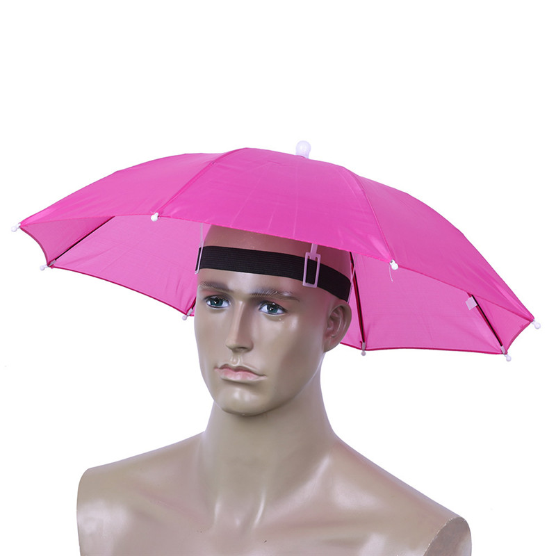 55/65cm Portable Outdoor Umbrella Hat Cap Folding Women Men Umbrella Fishing Hiking Golf Beach Headwear Handsfree Umbrella: 09