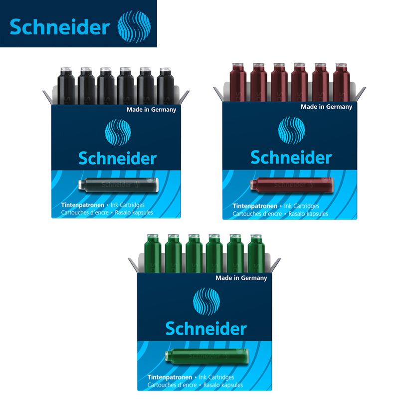 6/30/100 stücke Deutschland Schneider Brunnen Stift Tinte Sack Tinten Patrone Schreiben Schwarz Blau Blau Schwarz Kalligraphie tinte Flasche