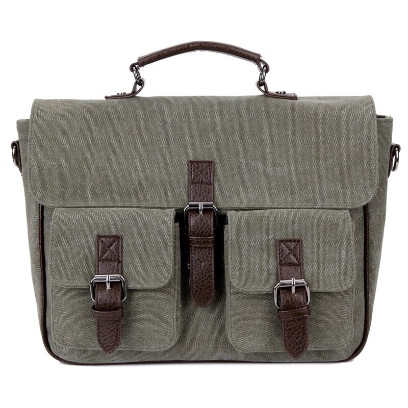 Canvas Messenger Bag Business Casual Mannelijke Satchel Reizen Schouder Laptop Tassen Masculina Vintage Mannen Crossbody Aktetas Bolsas