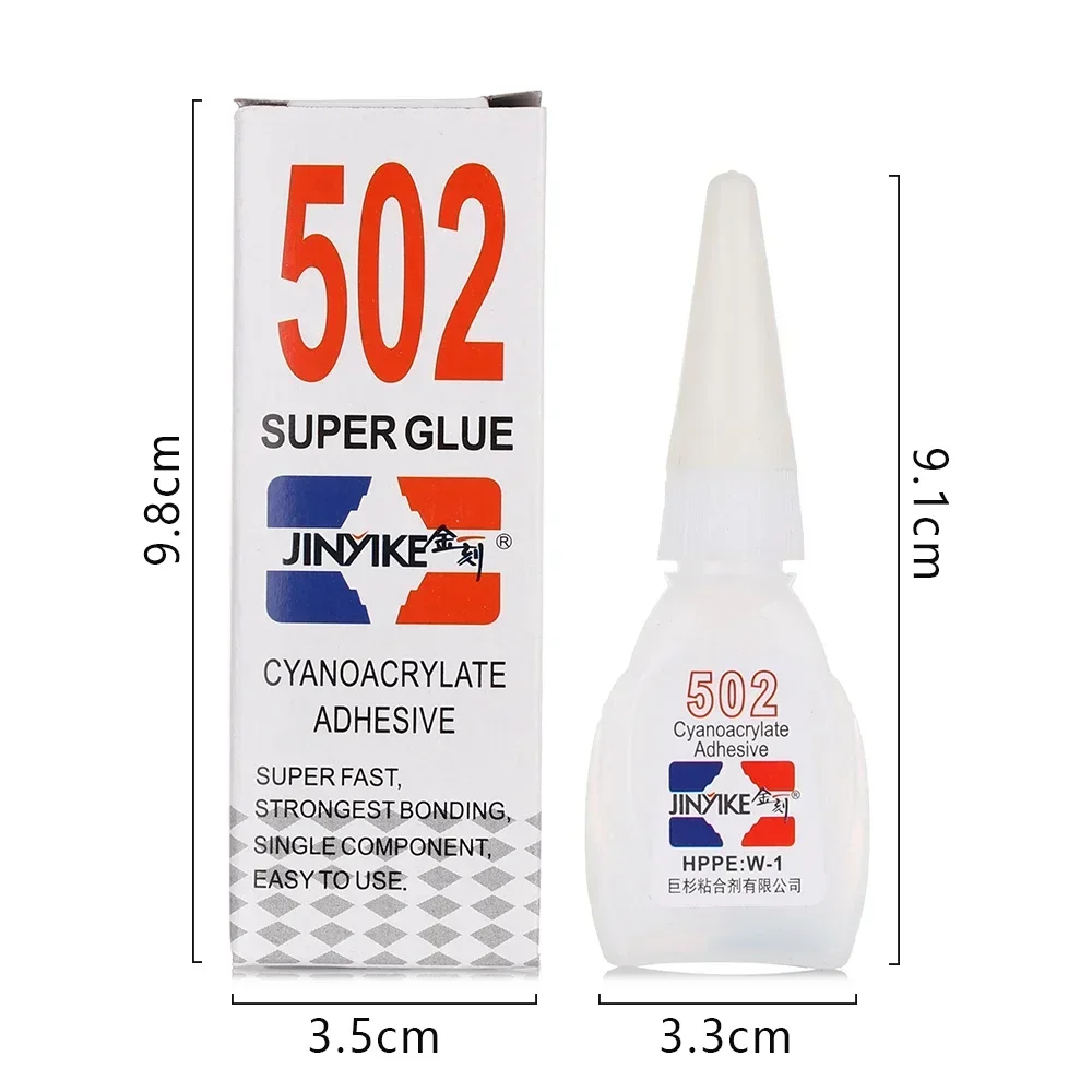 502 Superkleber, sofort trocknender Cyanacrylat-Klebstoff, Leder, Gummi, Holz, Metall, starke Bindung, flüssiges Klebewerkzeug, 10 g