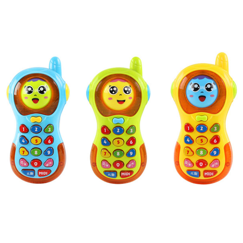 Juguete teléfono inteligente multifunción para niños, música colorida, luz de Educación Temprana, teléfono móvil para niños, Color aleatorio 998