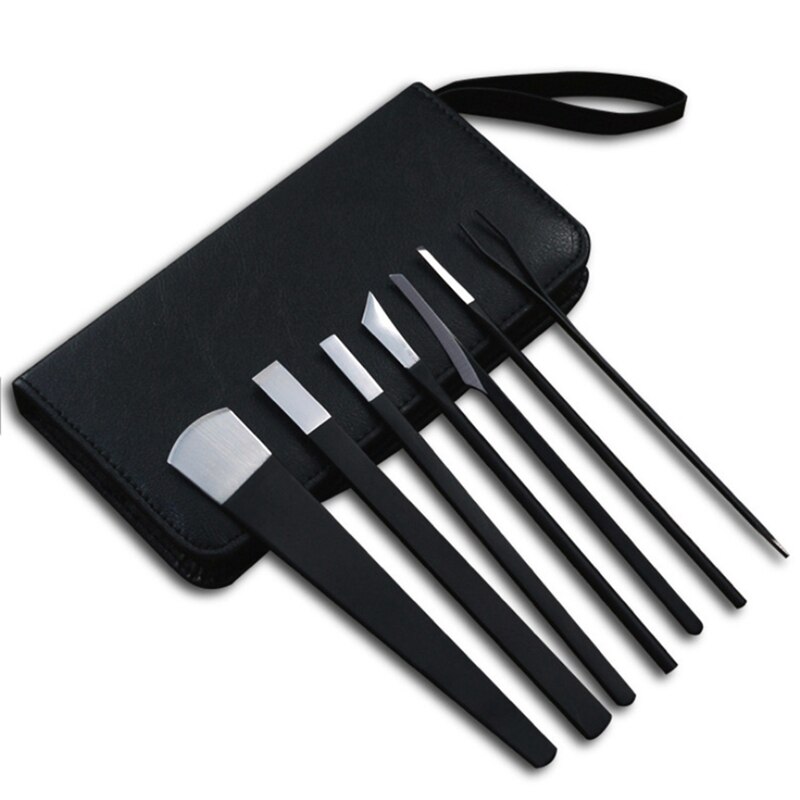7Pcs/Set DIY Craft Cut Edge Skiving Carving Cutter Blade Leathercraft Cutting Tool for Patchwork Knives Pape: Default Title