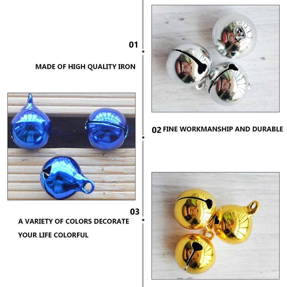 50Pcs Diy Craft Bell Electroplated Bell Diy Sieraden Accessoires Kerst Klokken Decoratieve Metalen Bells Voor Cadeau Kerst Diy