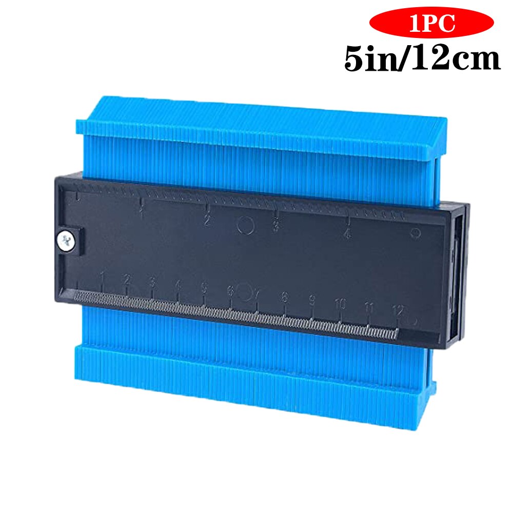 Calibrador de contorno multifuncional para carpintería, herramienta de medición de plástico, perfilador Irregular, marcador, corte de azulejos, Universal, 5/6/10In: 5 inch bule