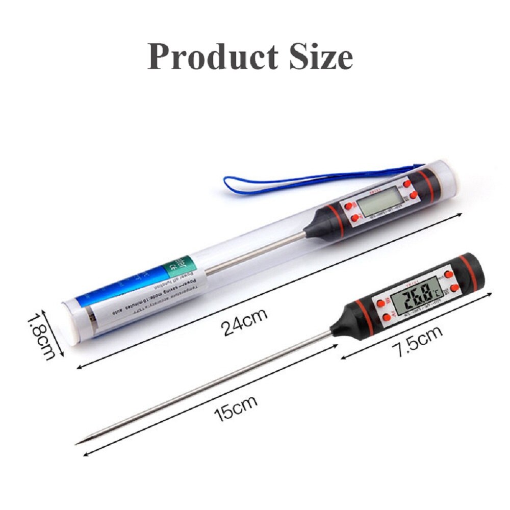 AIRMSEN Food Thermometer Digital Kitchen Thermometer Meat Water Milk Cooking Probe BBQ Electronic Oven Waterproof Kitchen Tools