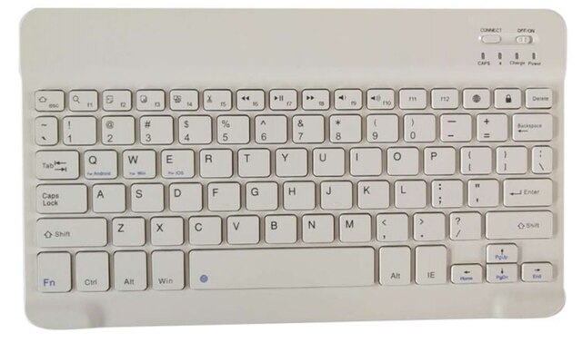 Voor Ipad Air3 10.5 Ultra-Slim Bluetooth Keyboard Case Voor Apple Ipad Pro 10.5 Draadloze Toetsenbord Cover Funda potlood Slot Case: WHITE
