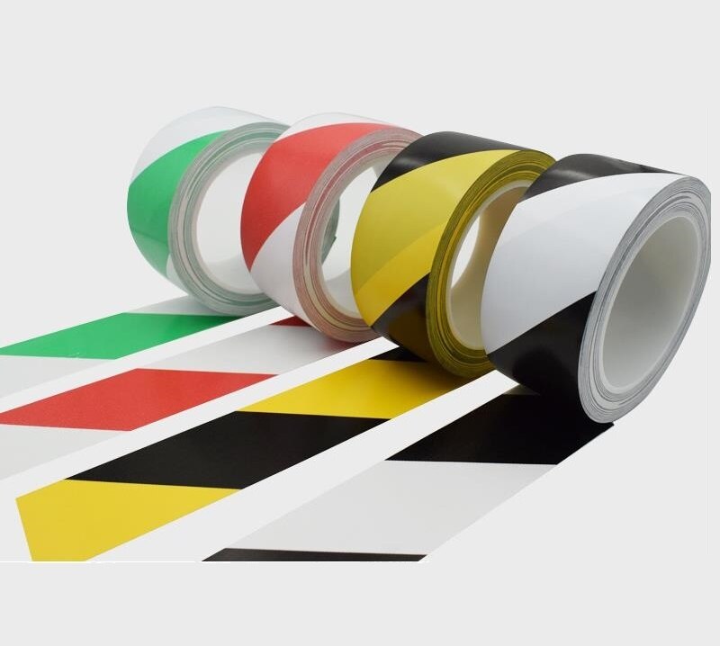 4.8CM Twill Warning Ground Sticker Non-dust workshop landmark Tape Black Yellow Waterproof wear-resistant zebra crossing stripe