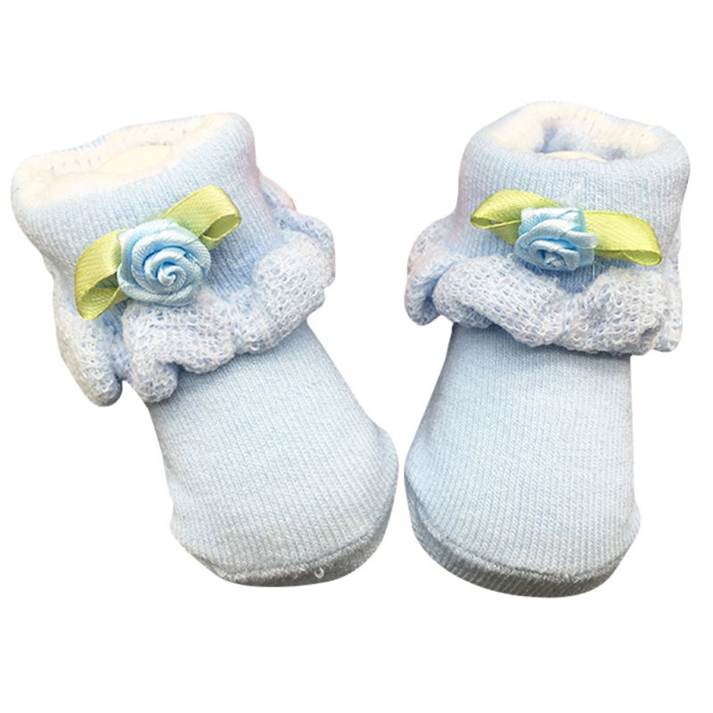 Macio bebê nascido infantil menino menina meias de algodão 0 6 6 mês flor laço tornozelo meias dropshipping