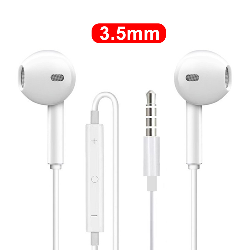 Original Kopfhörer für Apfel iPhone 6 6S 7 8 Plus 14 13 12 11 Profi Max X XS XR in-Ohr-Kopfhörer Kabelgebundenes Headset Telefonzubehör: Weiß