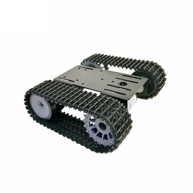 TP101 Metal Smart Crawler Robot Tank Chassis Kit With 33GB-520 12V DC Motor Aluminum Alloy Panel DIY For Arduino Toy: black