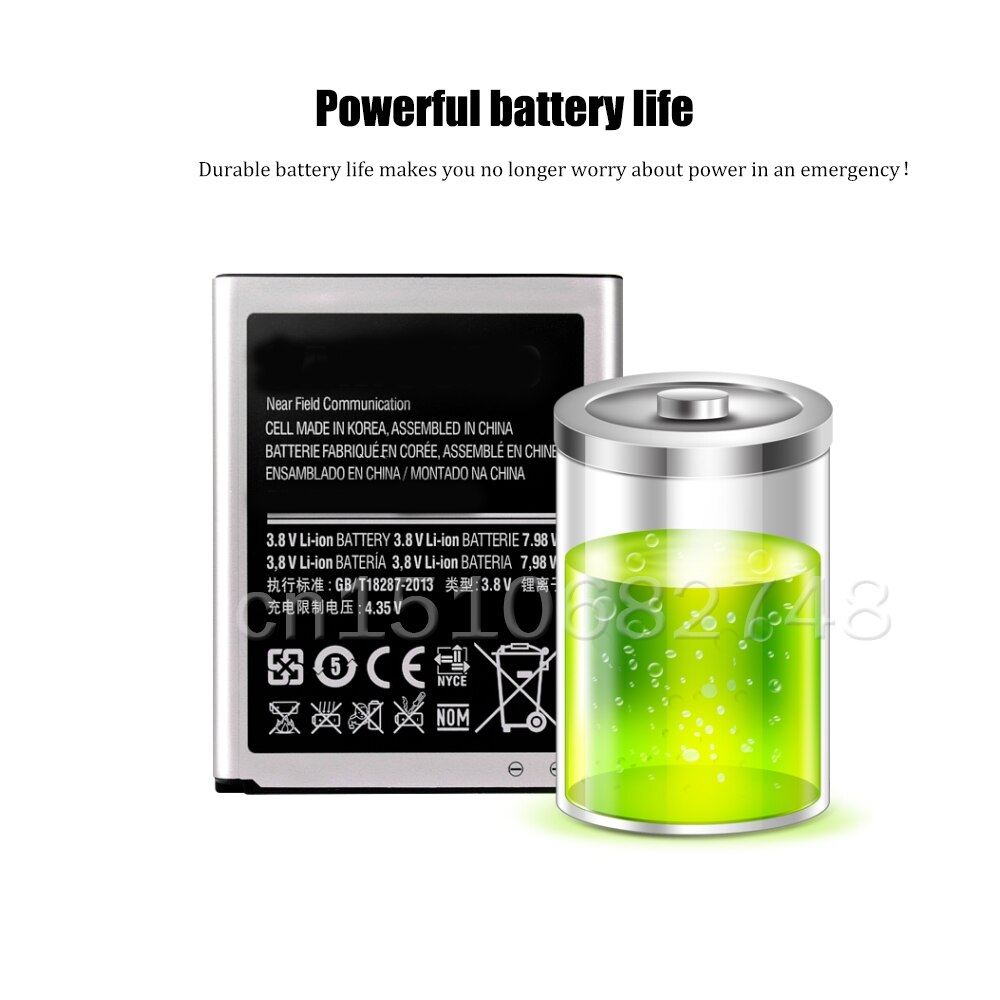 2100mAh Replacement Phone Battery For Samsung Galaxy S3 I9300 I9305 I9308 L710 I747 I535 I9300i T999 Lithium battery EB-L1G6LLU