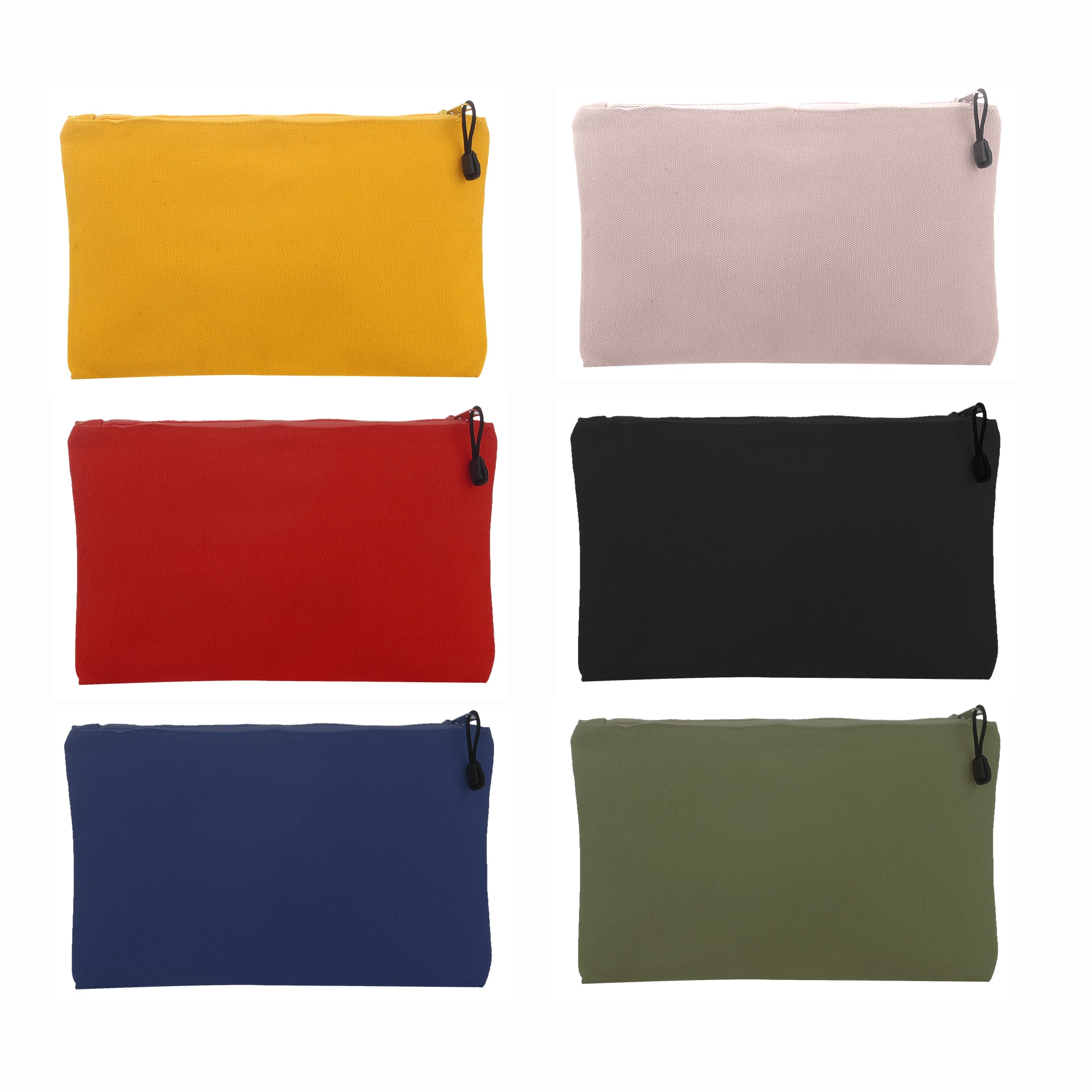 Helle Kreationen 6-Pack Leinwand Werkzeug Tasche Reißverschluss Taschen-Farbe Baumwolle Werkzeuge Tasche 11,5x7 zoll