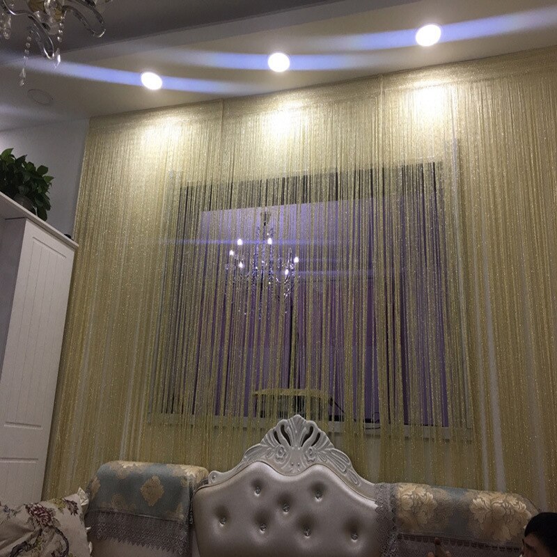 Tür Fly Screen &amp; Raumteiler Top Stab Einzigen Slot Heißer Neue 1pc Voile Net Vorhänge String Vorhang Panels 200cm