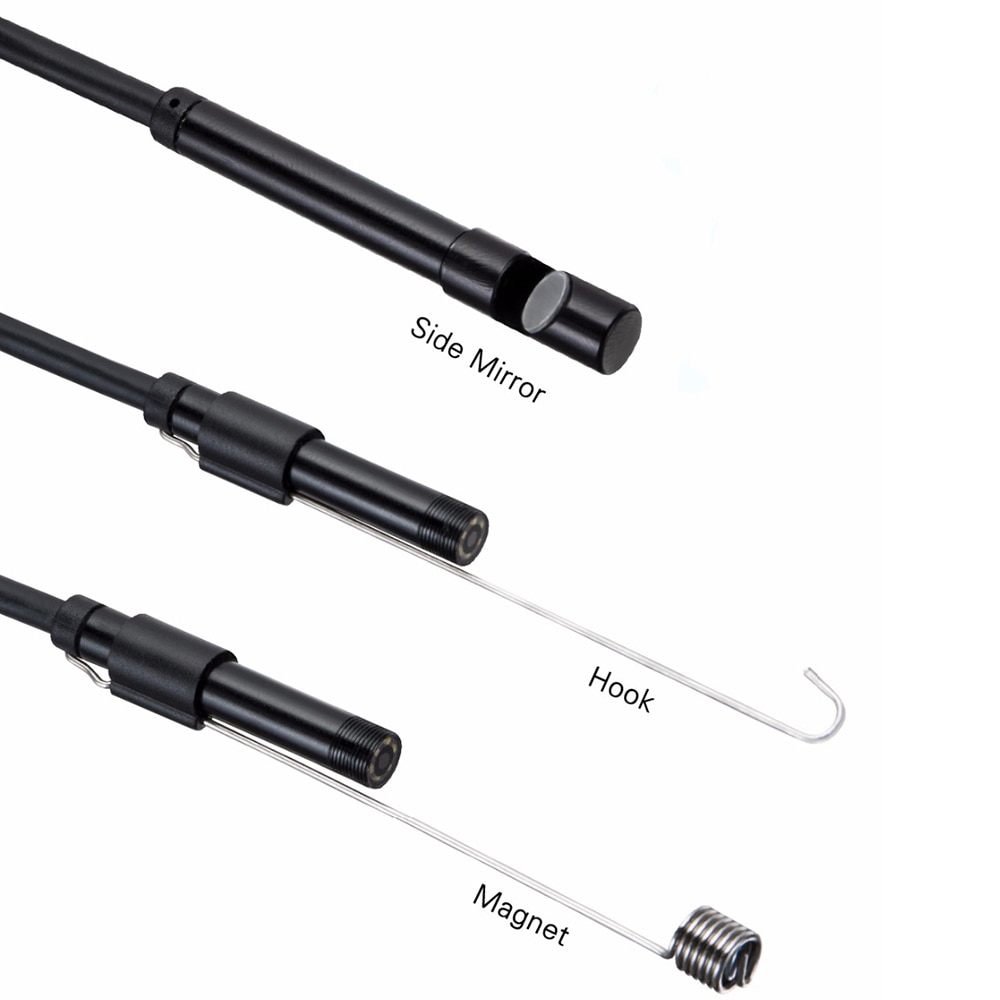 Endoscope Camera Semi-rigid Hard Cable 7/5.5MMIP67 Waterproof 6LEDs Borescope Inspection Camera For Windows Macbook PC Android