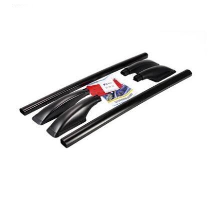 Barres décoratives de porte-bagages de barre latérale de barres de toit de trou libre adaptées pour Peugeot 207 206 2005 06 07 08 09 10 11 12 13 DA030: Black