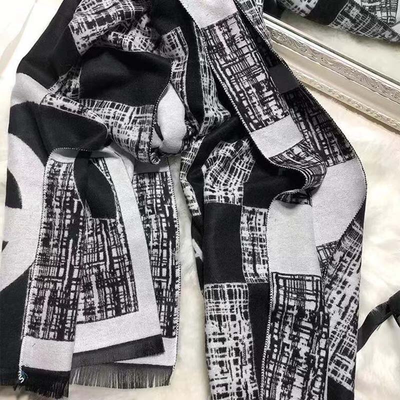 de luxe cachemire grande écharpe pour les femmes plaid doux dames châle 180*70 cm automne hiver: scarf 1