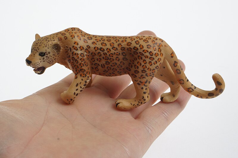 Gli Animali selvatici Modello di Materiali per la Lingua Zona In Età Prescolare Montessori Precoce Educativi Giocattoli IN PVC Giocattoli Montessori: leopard