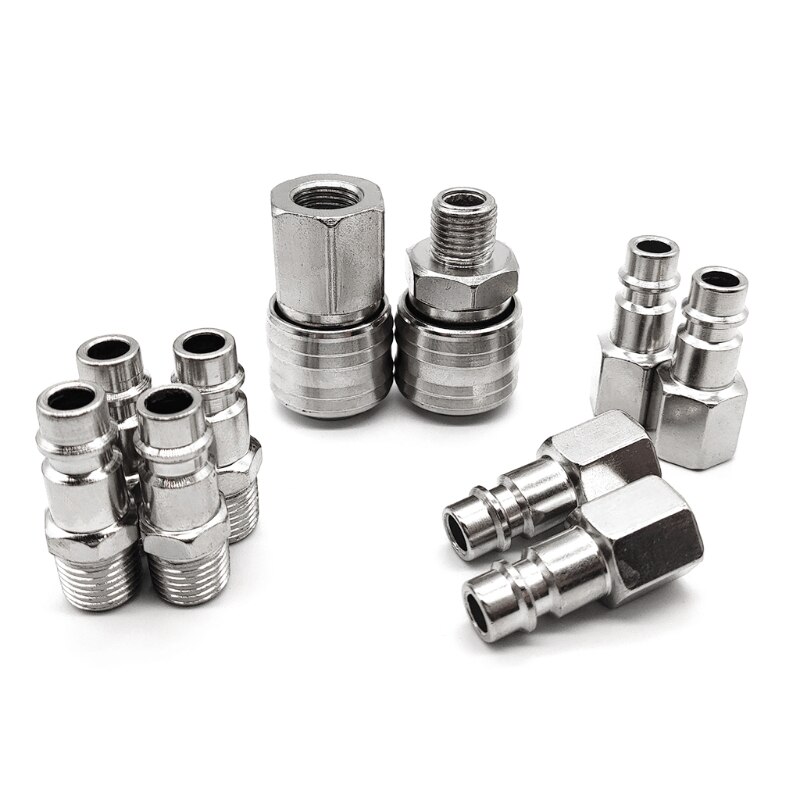 10 Pcs Air Coupler Connector DE Specification Fast Plug Kit Quick Connect Air