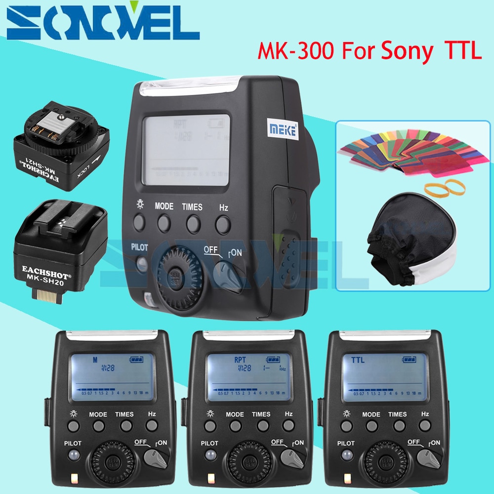 Meike MK-300 MK-300S LCD TTL Speedlite Flash Light For Sony NEX3 NEX5 NEX6 A9 A7 A7RII A7S A6000 A6300 A6500 A33 A55 A58 A77 A99