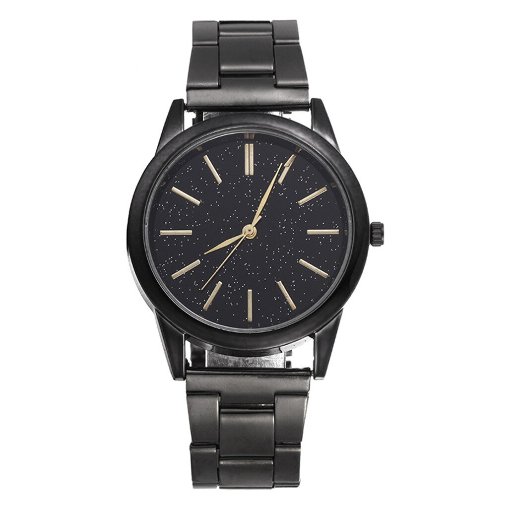 Quartz Horloges Voor Mannen Roestvrij Stalen Band Mannelijke Horloges Top Luxe Zakelijke Mannen Klok Reloj Hombres Mannen horloge: Black