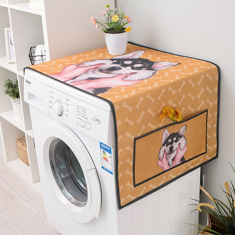 Home Cleaning Carton Dust Covers Washing Machine Covers Refrigerator Dust With Pocket Cotton Dust Cover: K