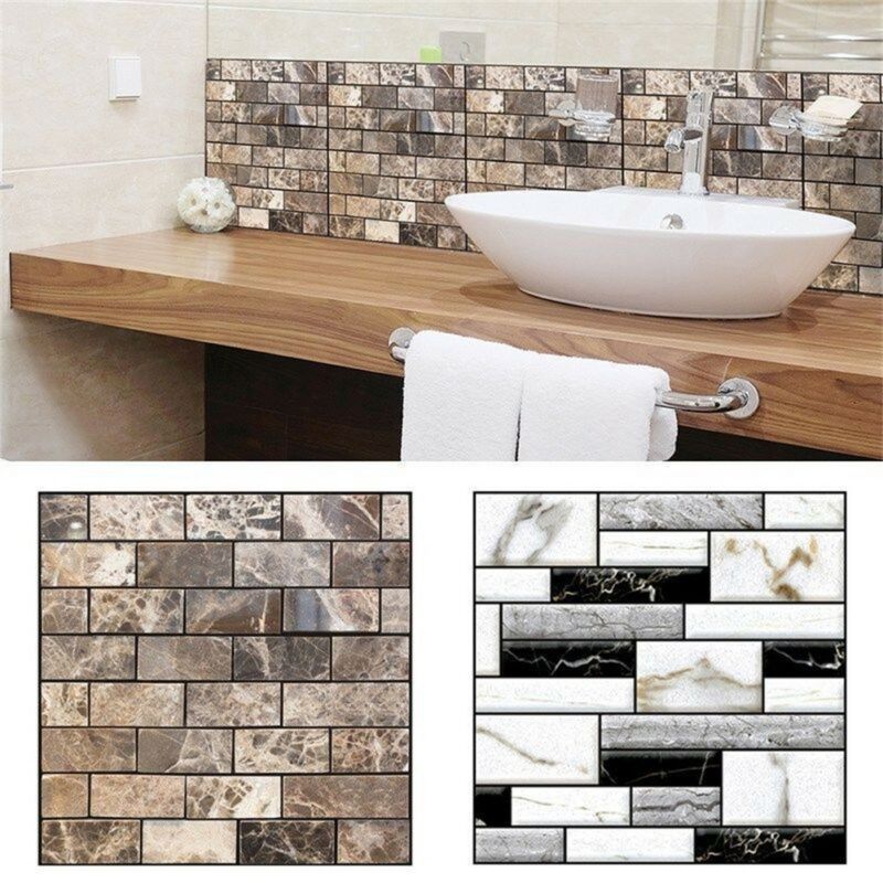 Waterproof Stone Brick Wall Sticker Self adhesive Wallpaper Home Decor Wall Art Decal Living Room Bedroom Bathroom Kitchen Decor