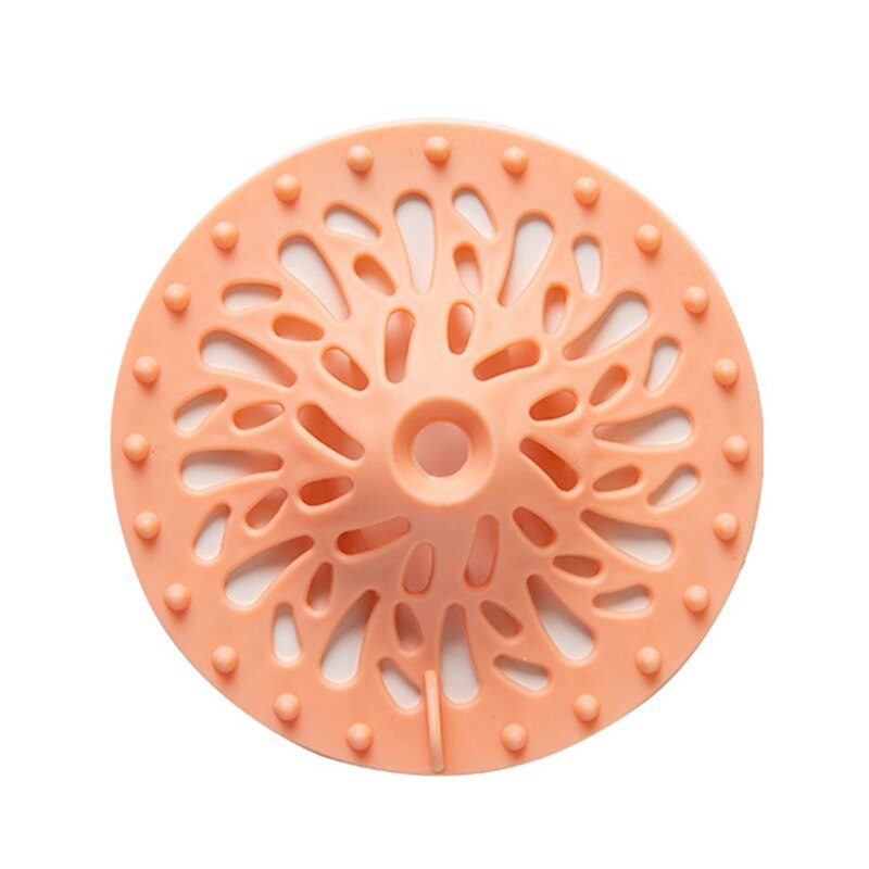 1PC Sink Anti-blocking Floor Drain Cover Shower Drain Strainers Bathtub Stopper Silicone Sink Cover Hair Catchers Bathroom: 04