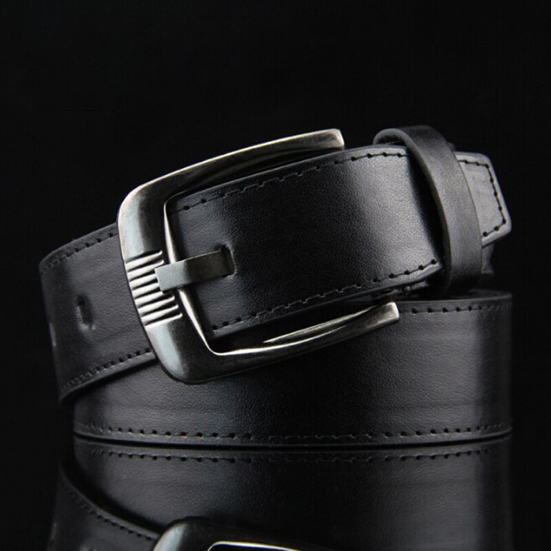 Leather Belts For Mens Casual Retro Leather Belt Washed Belt Men's Leather Belt Metal Pin Buckle