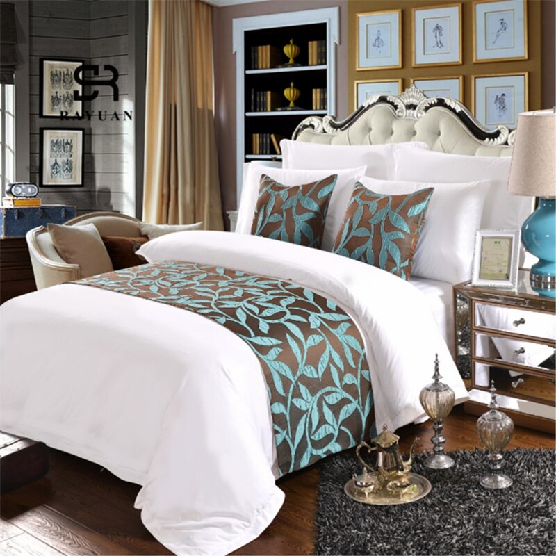 Rayuan hotel sprei groen blad rustiek dubbellaags bedloper sprei beddengoed beschermer eenpersoons queen kingsize bed staart handdoek