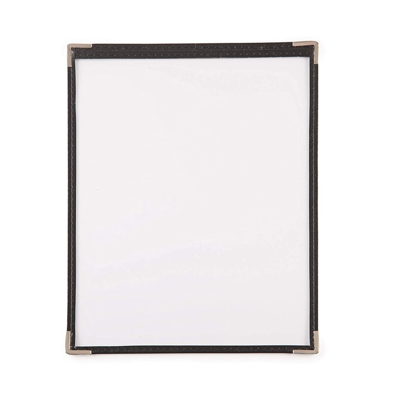 10 Pack Of Menu Covers - Single Page, 2 View, Fits 8.5 X 11 Inch Paper - Restaurant Menu Covers