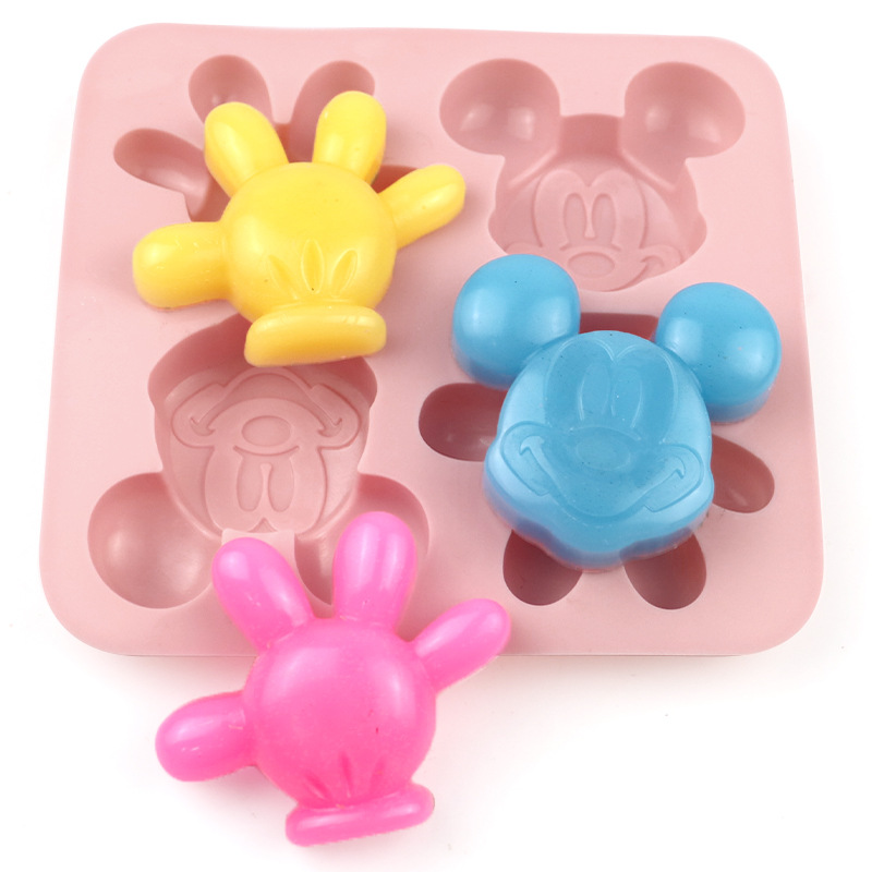 Moule en Silicone de dessin animé, Animal souris Kapibala alpaga crabe tortue avion savon chocolat gelée plateau à glaçons outils de décoration de gâteaux