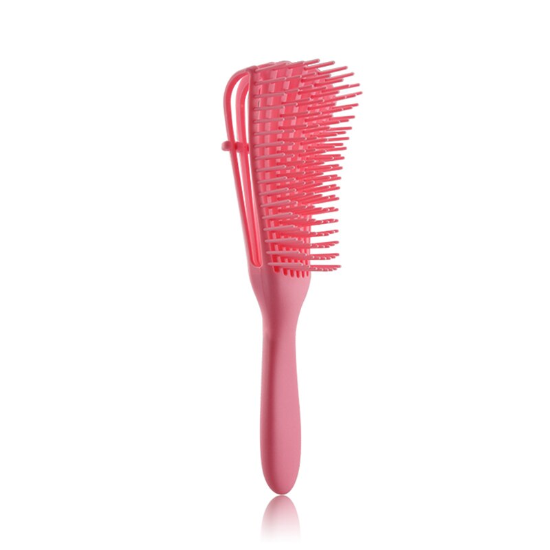 Brosse démêlante 4c brosse démêlante pour cheveux bouclés mouillés épais cheveux crépus ajuster Massage du cuir chevelu démêler brosse à cheveux # RD-15: PINK