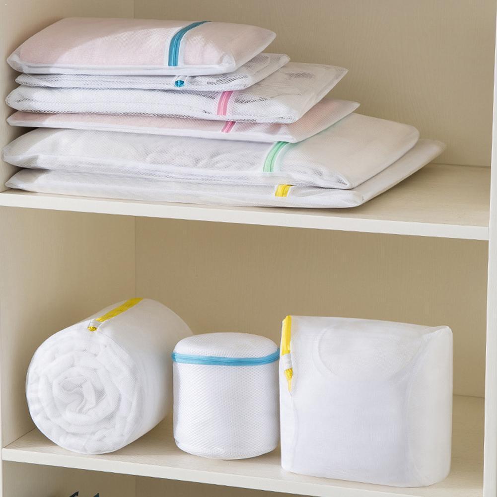 Net waszak polyester waszakken grove zak mand net waszakken voor het wassen wasbeha machines mesh  j2 y 4