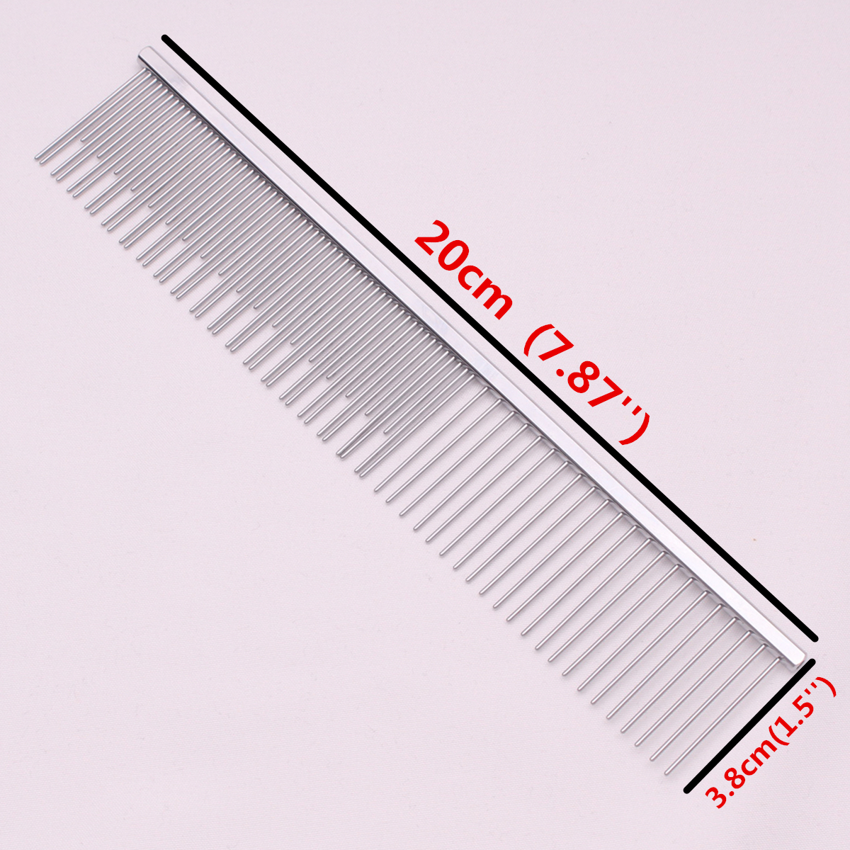 Copper Dog Grooming Combs Pet Boundary Knot Massage Tools Salon Cat Hair Cleaning Crescent High Low Teeth 7817#: Yellow