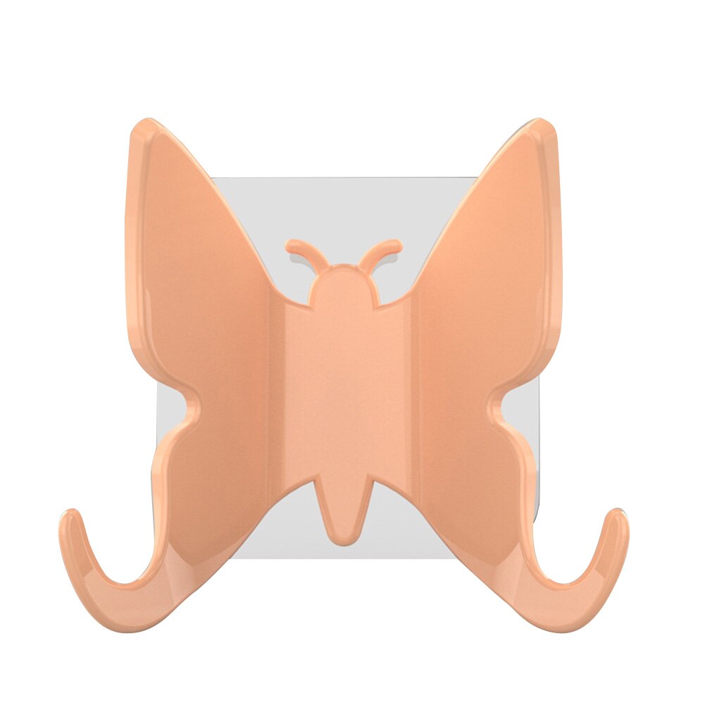 Soporte de gancho para ducha en forma de mariposa, colgadores de pared para bolsa, llaves, toallas, baño, SCI88, nueva decoración: Rosa