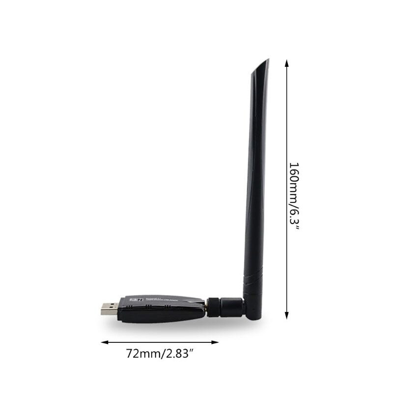 2.4g wifi usb lan adapter antenne trådløs mottaker nettverkskort for windows
