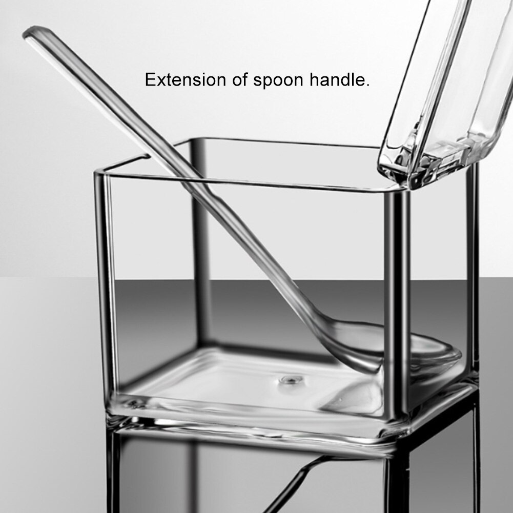 3/4 Grid Transparent Kitchen Organizer Storage Boxes Spices Seasoning Jar Transparent Sugar Salt Bottle Kitchen Accessories