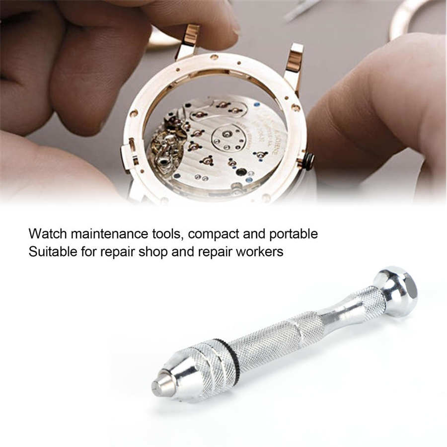 6978 pin skruestik hånd pin hul bor bor bor bore river chuck klemme mini hånd spiral bor smykker ur reparation værktøj urmager