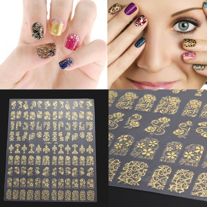 108Pcs 3D Diy Bloem Nail Art Stickers Bloem Water Transfer Nail Art Stickers Manicure Tips Decals Nail Art Decoraties