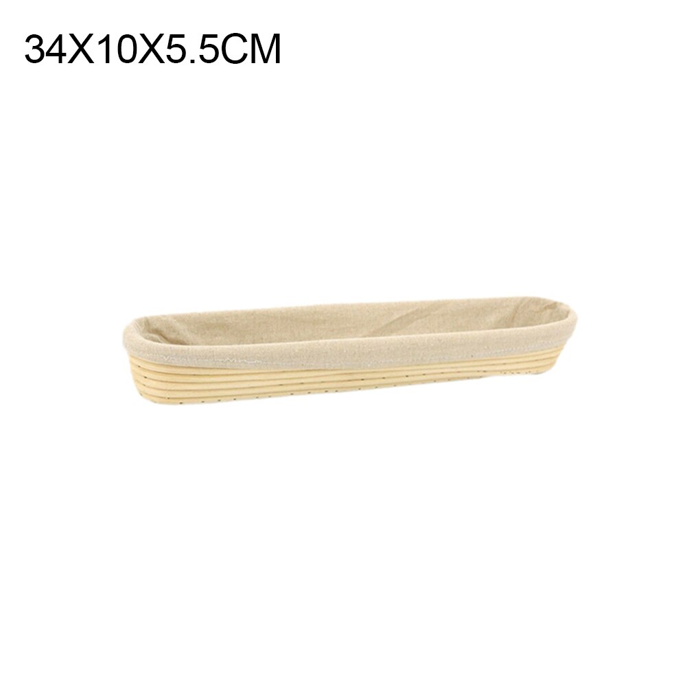 Baguette, fermentación, pan francés, cesta de mimbre a prueba de masa con cubierta de tela, es perfecta para la fermentación de masa baguette.: S