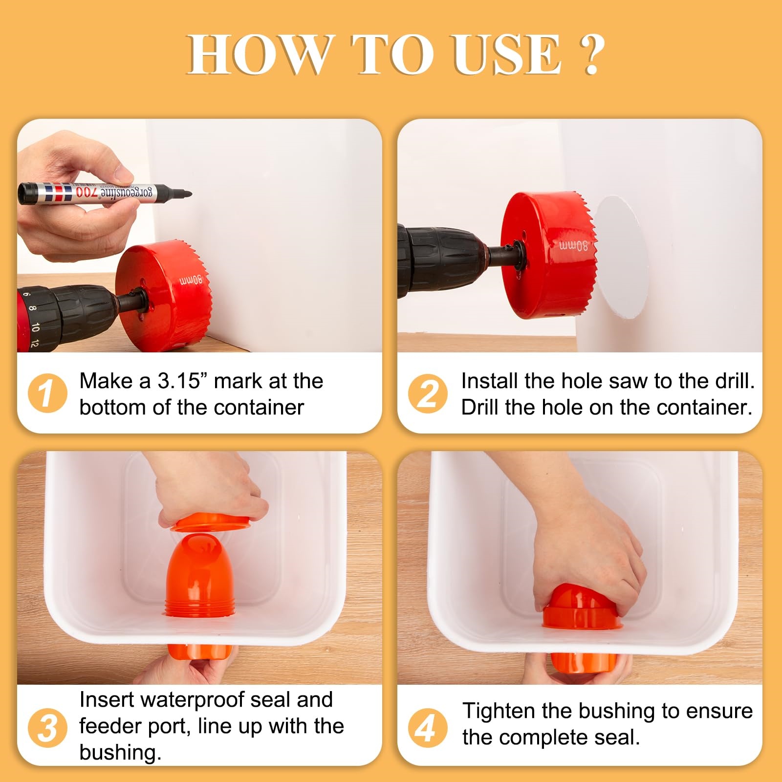 DIY Automatic Chicken Feeder Chicken Feeders No Waste Feed For Bucket Tank Barrels Bins Gravity Feed Kit Troughs