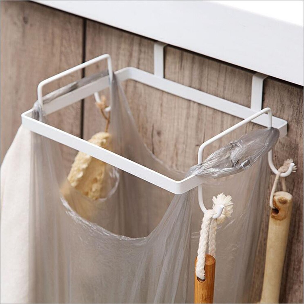 Kitchen Waste Bag Holder ing Rubbbish Trash Carrier Bag Cupboard er: White