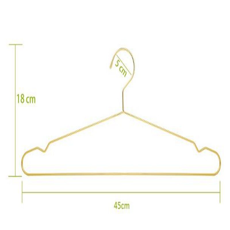 Hangerlink 42CM Gold Strong Metal Wire Hangers Clothes Hangers, Coat Hanger, Standard Suit Hangers(20 pcs/Lot)