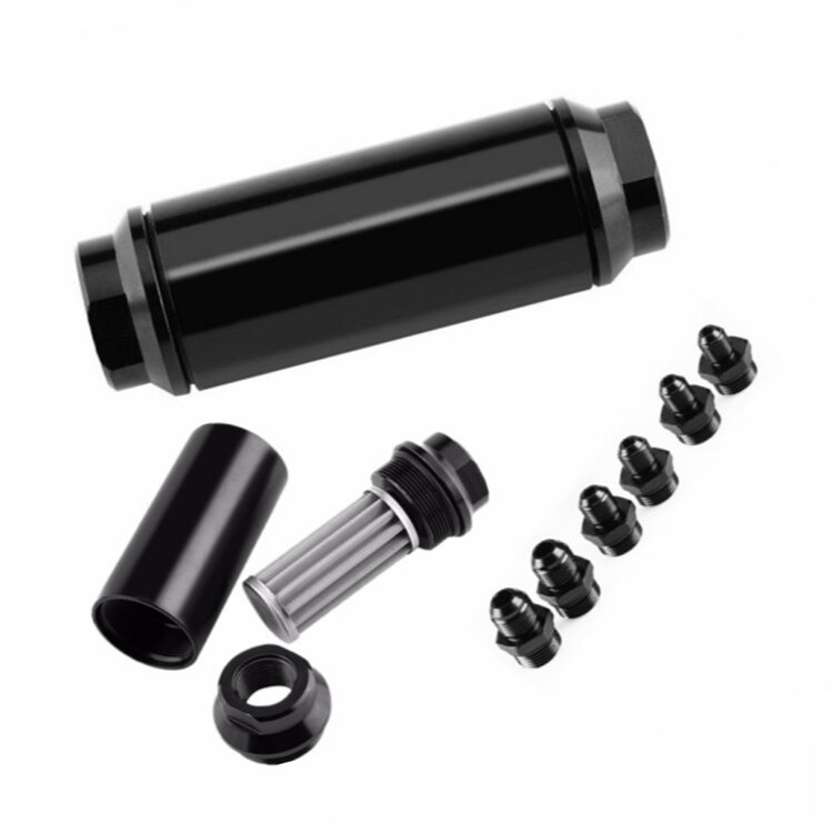 Car Modified Universal 44MM Oil Fuel Filter Oil Filter Element Filter Connector AN6 AN8 AN10