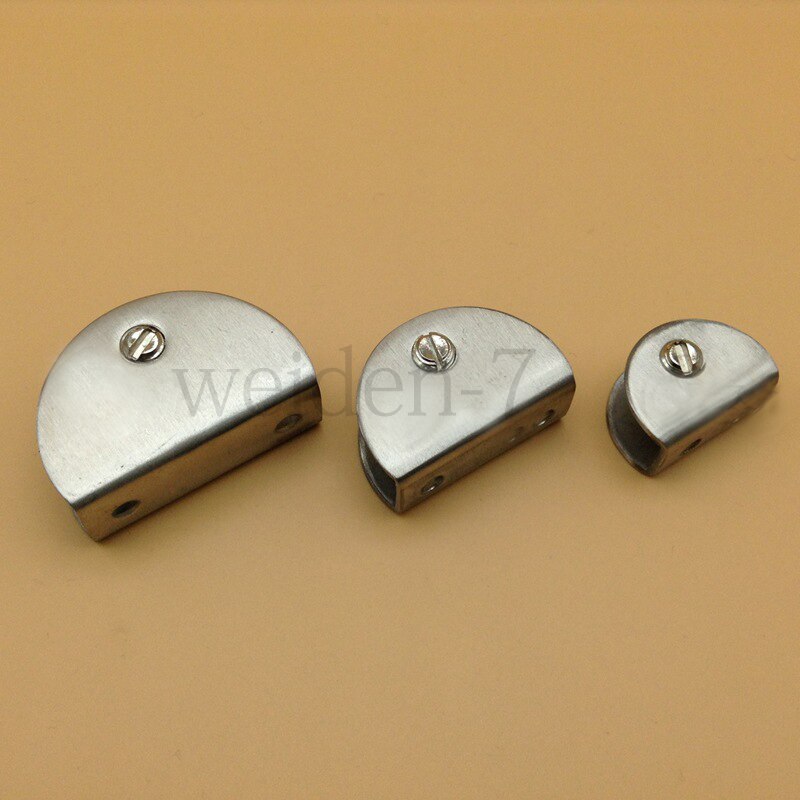 Glass 45mm Stainless Steel Semi-Circle Clamp Clip 1pc Stainless Steel Half Round Glass Clamp Clip Silver Tone