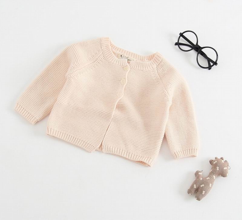 Meisje Vest Lente Herfst Breiwol Lange Mouw Trui Jas Kinderen Baby Kleding 0-3Y E8310: Geel / 70cm 12M