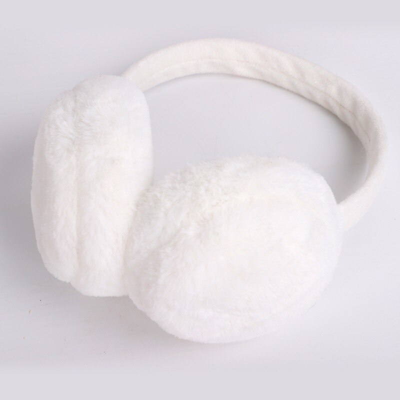 Children Winter Solid Color Fur Earmuffs for Boys and Girls Ear Warmer Headphones and Comfortable Ski Kids Earmuffs: White