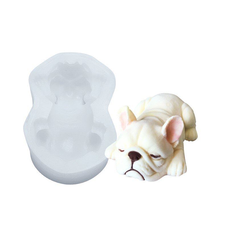 Noël Silicone moule pour chien jolie Mousse gâteau 3D Shar Pei moule crème glacée gelée pouding souffle refroidisseur Fondant outil décoration: 04